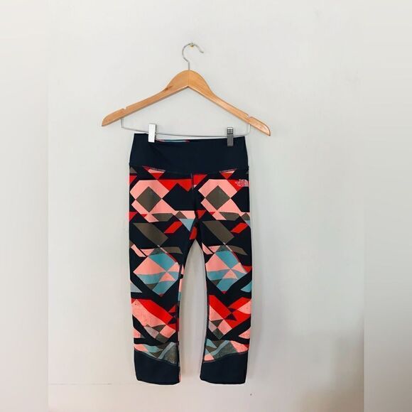 The north face | multi-colored cropped leggings | size small - Picture 1 of 7